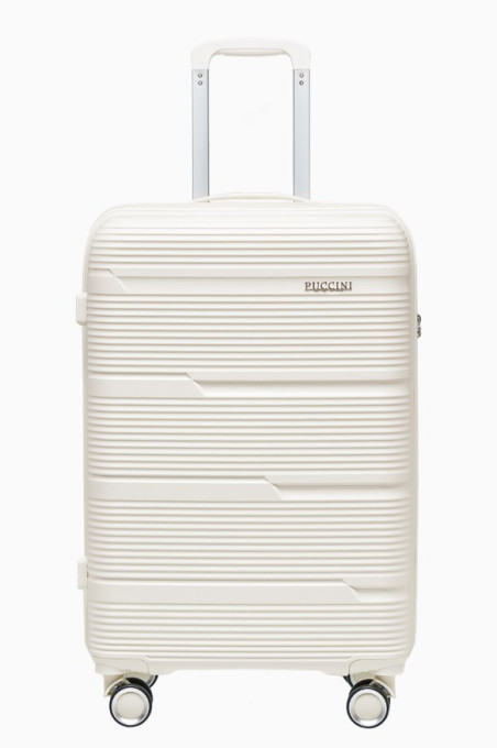 Stredný biely kufor Casablanca