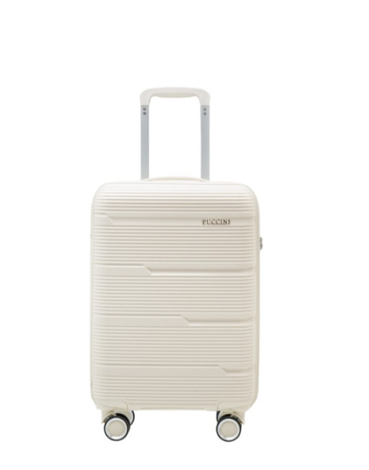 Biely kabínový kufor Casablanca