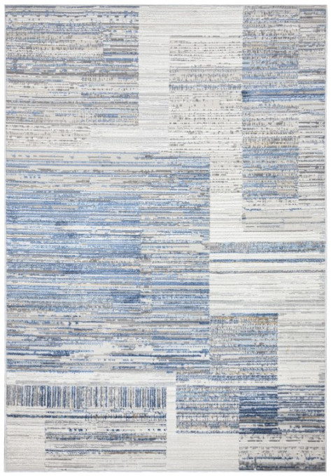 Koberec PORTLAND G498B HIL - biely, modrý
