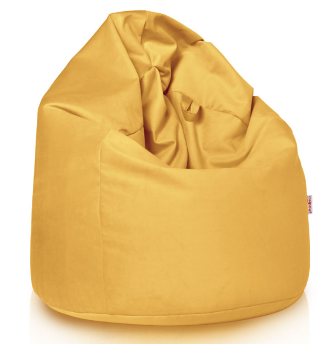 Plyšový sedací vak SAKO Horčicový