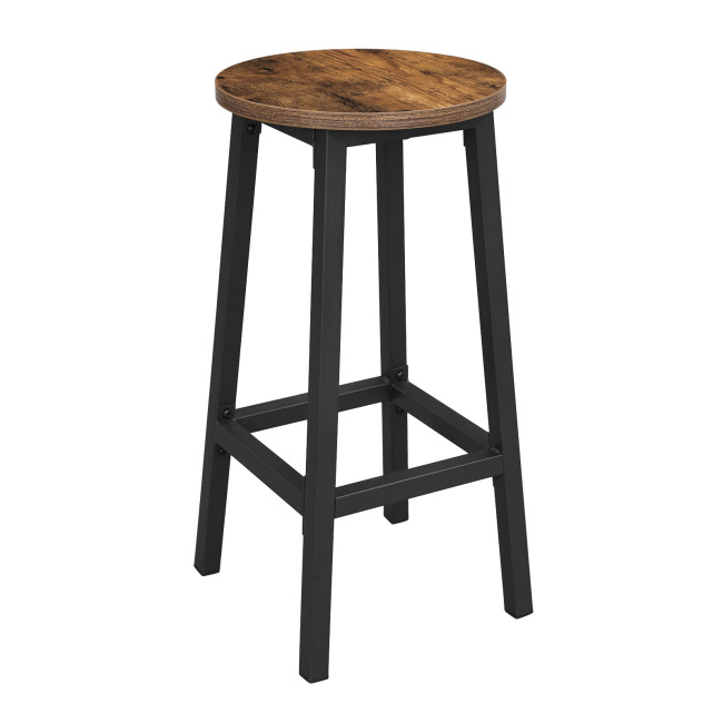 Barová stolička rustikálna / čierne nohy