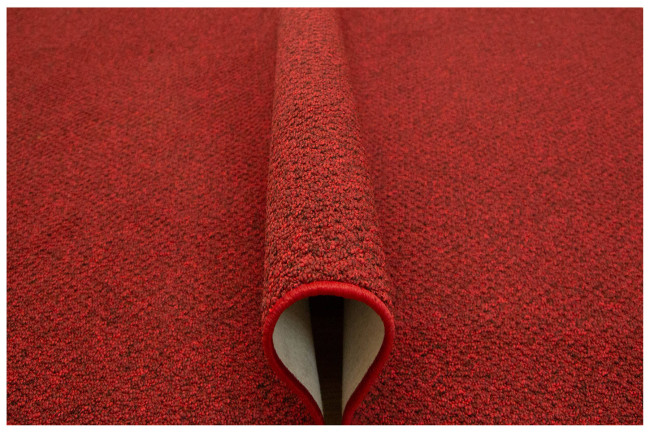 Metrážny koberec Stockholm 35 červený / čierny