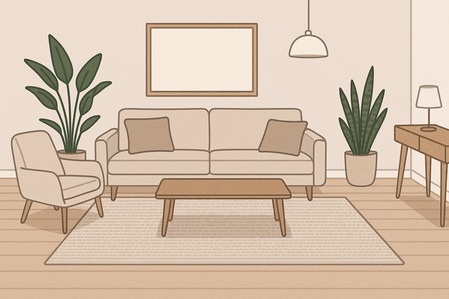 Ako umiestniť koberec v obývačke