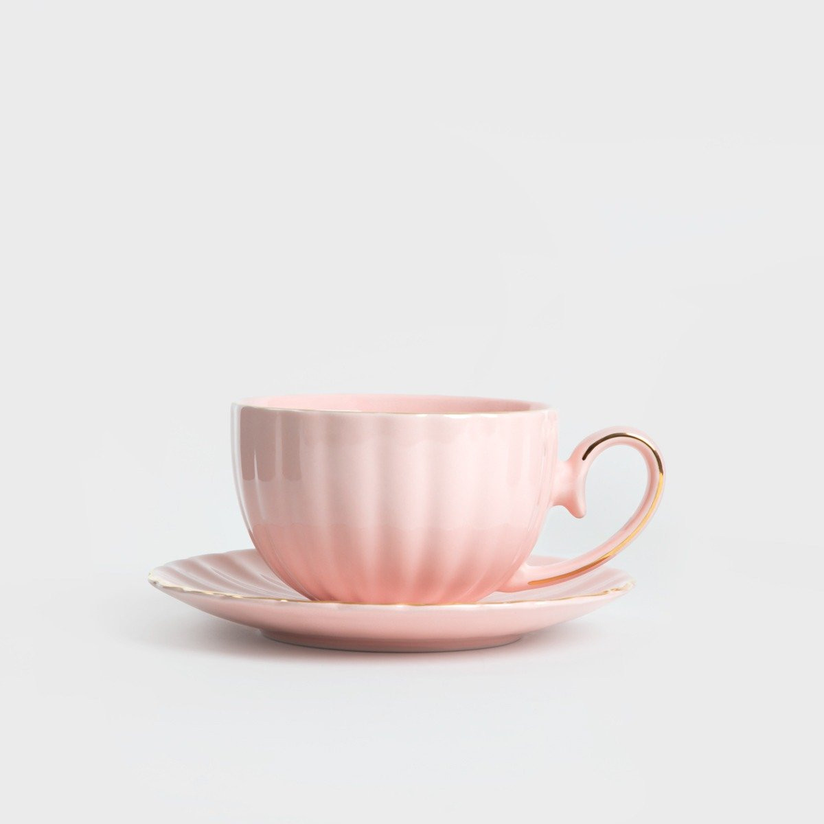 Šálka MINA s podšálkou, ružová 730634 250 ml