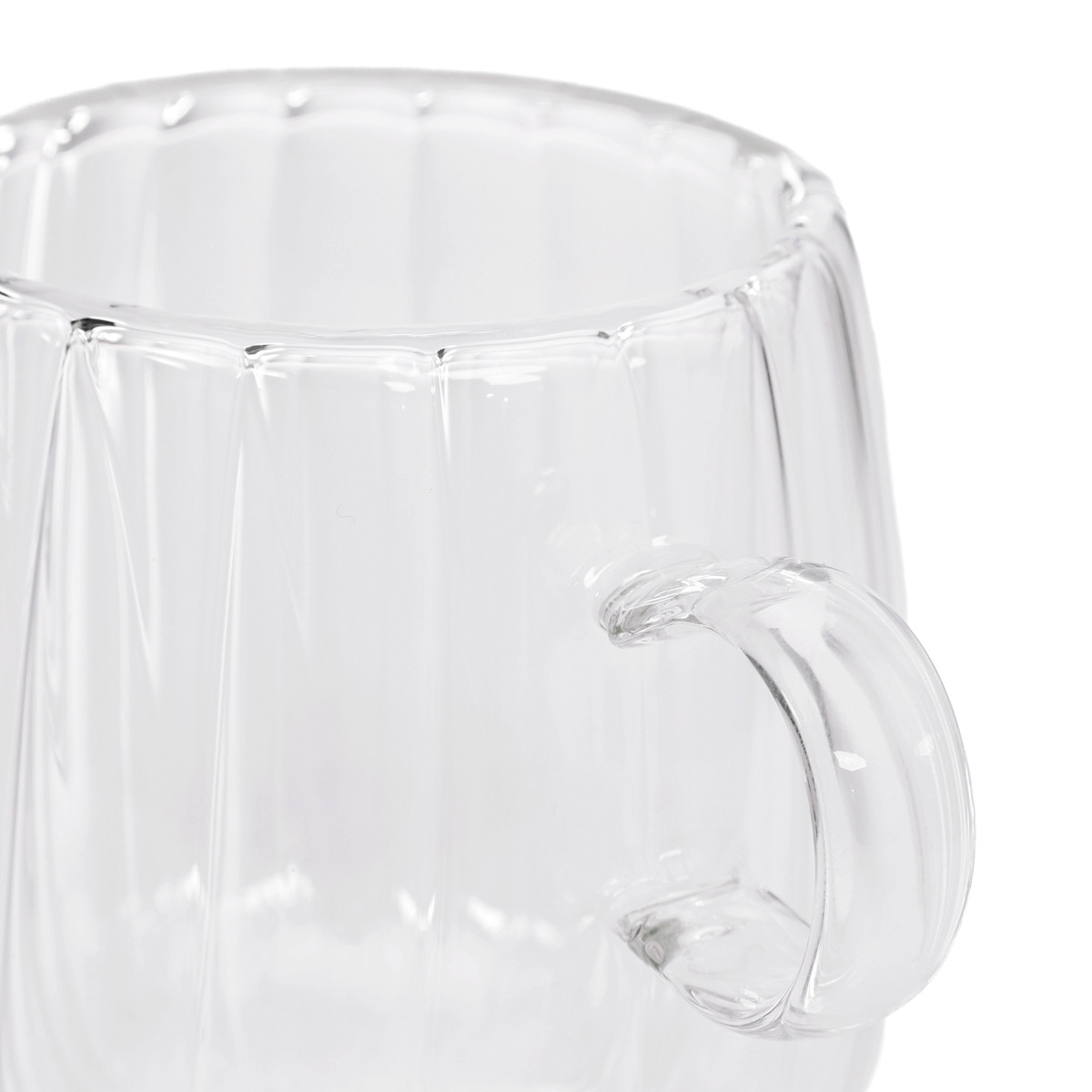 Sada dvoch šálok CEMBRA GROOVE s dvojitým dnom, priesvitné 888149 250 ml (2 ks)