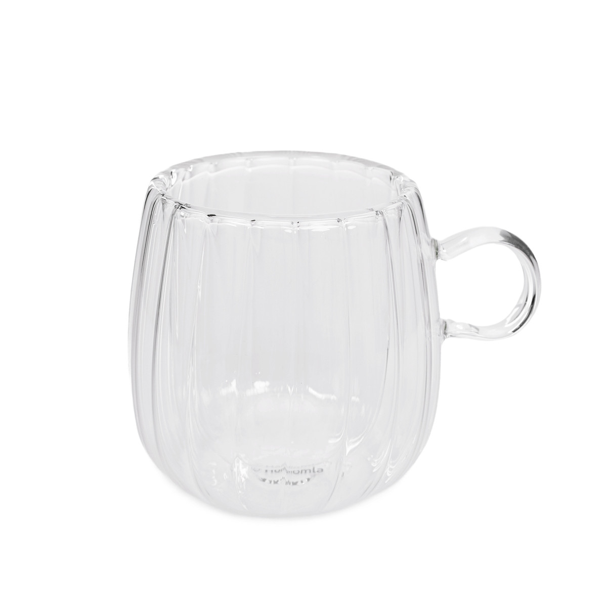 Sada dvoch šálok CEMBRA GROOVE s dvojitým dnom, priesvitné 888149 250 ml (2 ks)