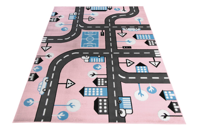 Detský koberec Q166A PINKY EWL ružový