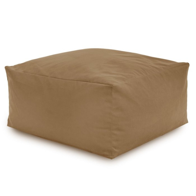 Plyšová taburetka béžová