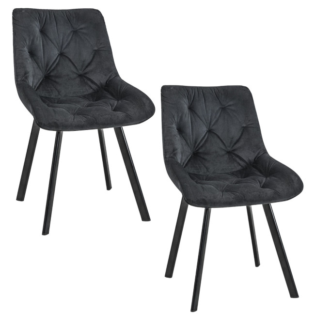 Set dvoch jedálenských stoličiek SJ.33 čierne