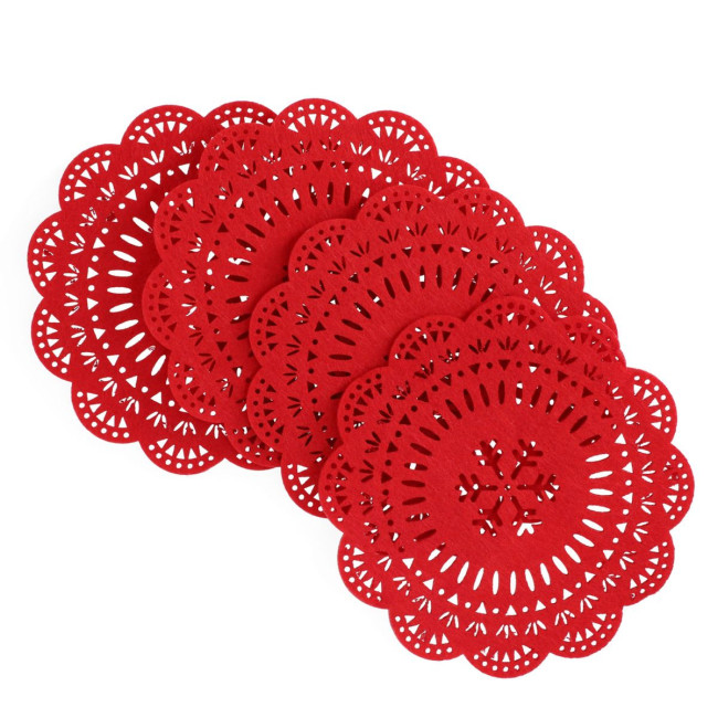 Sada podložiek pod poháre LEIS červená 800752 (5 ks)