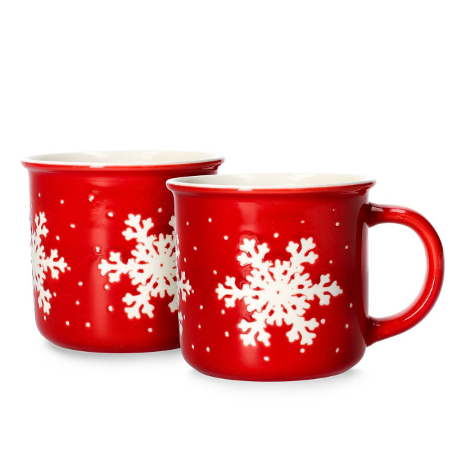 Sada dvoch hrnčekov TRINKIE so snehovými vločkami 802107 360 ml