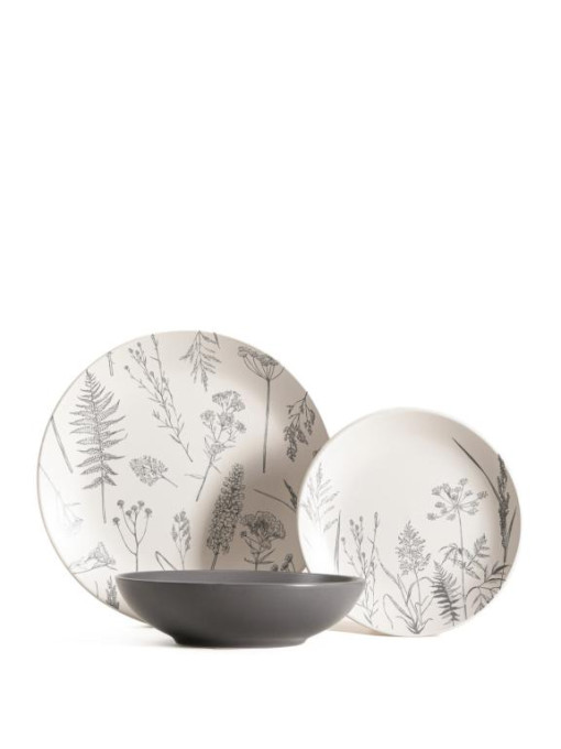 Sada tanierov BARI biela / sivá 752452