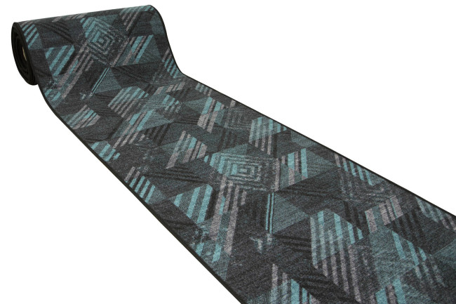 Protišmykový behúň Logos 22 tyrkysový/grafitový