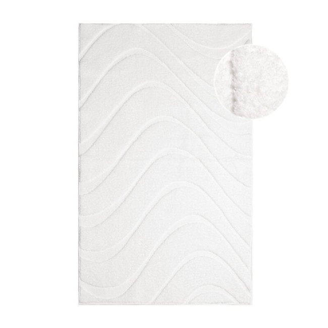 Kúpeľňový koberček WAVES 400 biely