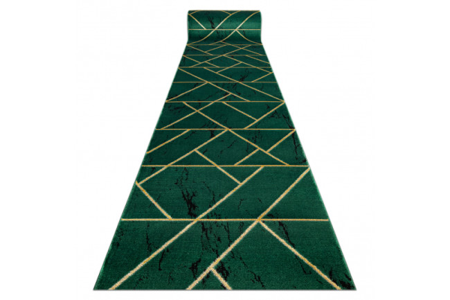 Levně Běhoun EMERALD exkluzivní 1012 glamour, marmur, geometrický zelený/zlatý