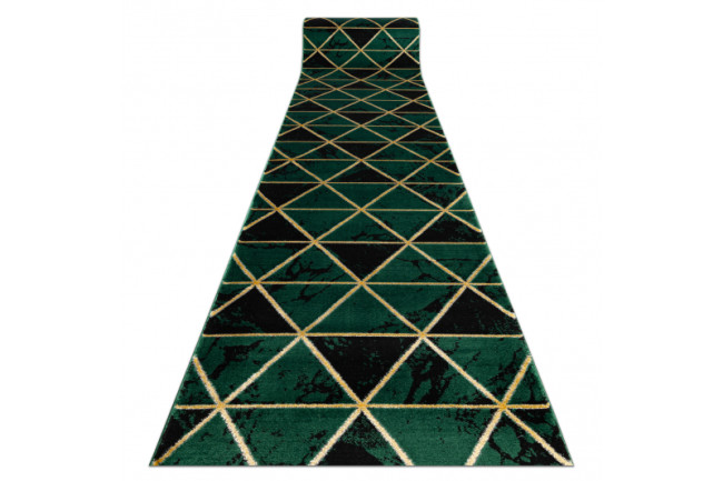 Levně Běhoun EMERALD exkluzivní 1020 glamour, marmur, trojúhelníky zelený/zlatý