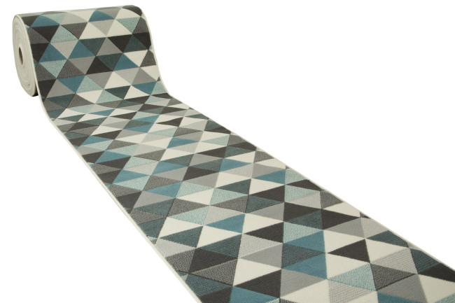 Behúň Luna 503430/95832 - modrý trohuholníky