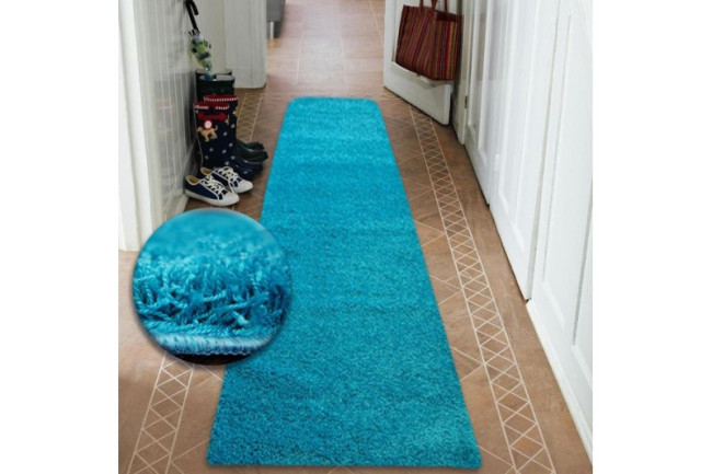 Behúň Shaggy tyrkysový