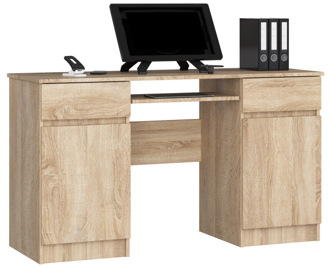 Kancelársky stôl CLP A5 2D 2SZ dub sonoma