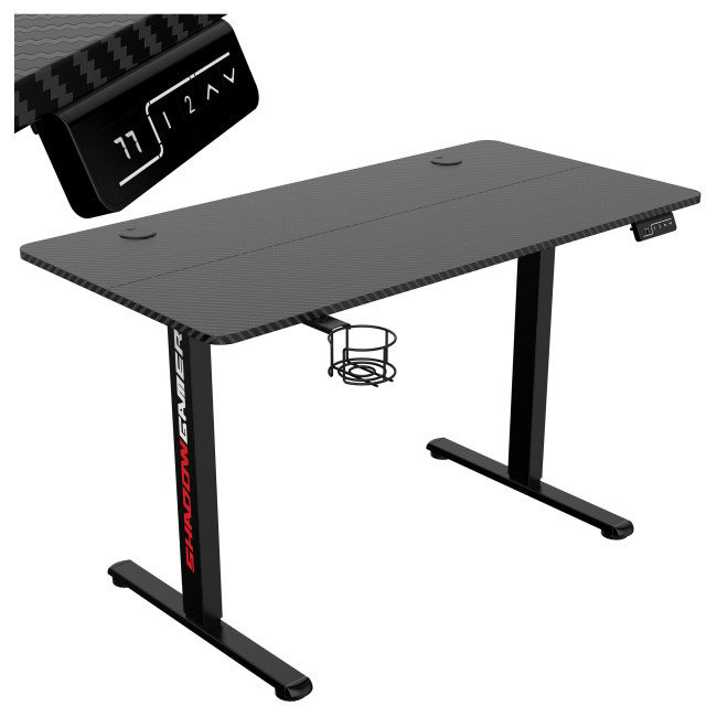 Herný stôl SHADOW GAMER 1.0 elektrický, čierny