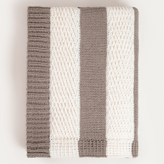 Deka RUDENS pruhovaná hnedá / krémová 752421