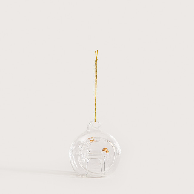 Závesná vianočná dekorácia GLARS so sobom 757495