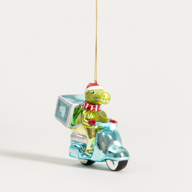 Závesná vianočná dekorácia GLASSO krokodíl 754371