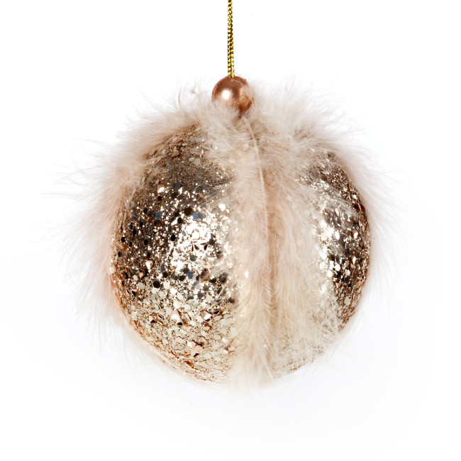 Vianočná ozdoba s pierkom (4 ks)
