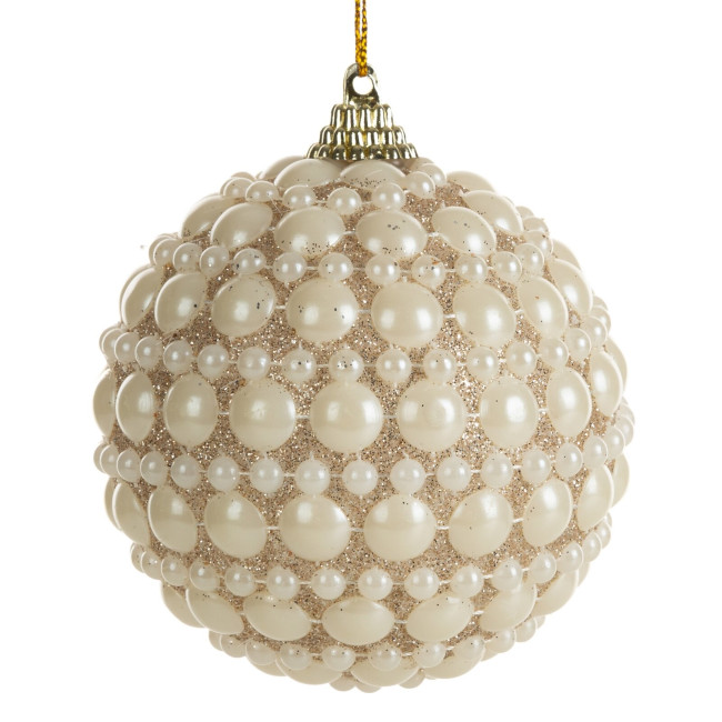 Vianočná ozdoba zlatá / krémová (6 ks)