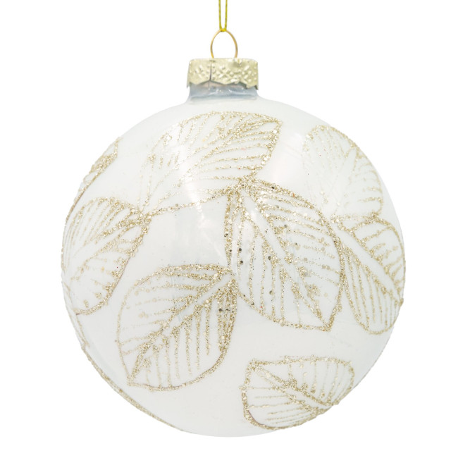 Závesná vianočná dekorácia CHRISTMAS 522 zlatá / biela (4 ks)
