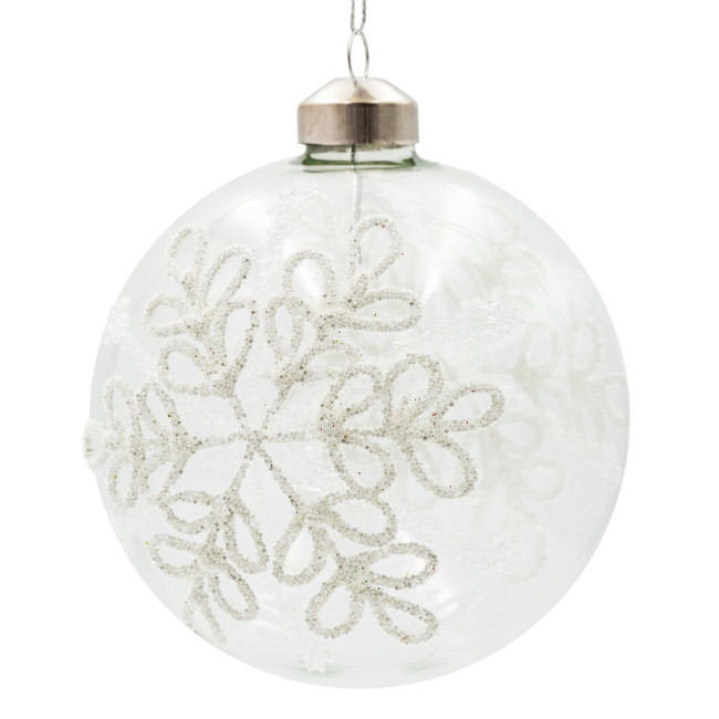 Závesná vianočná dekorácia CHRISTMAS 538 biela (4 ks)