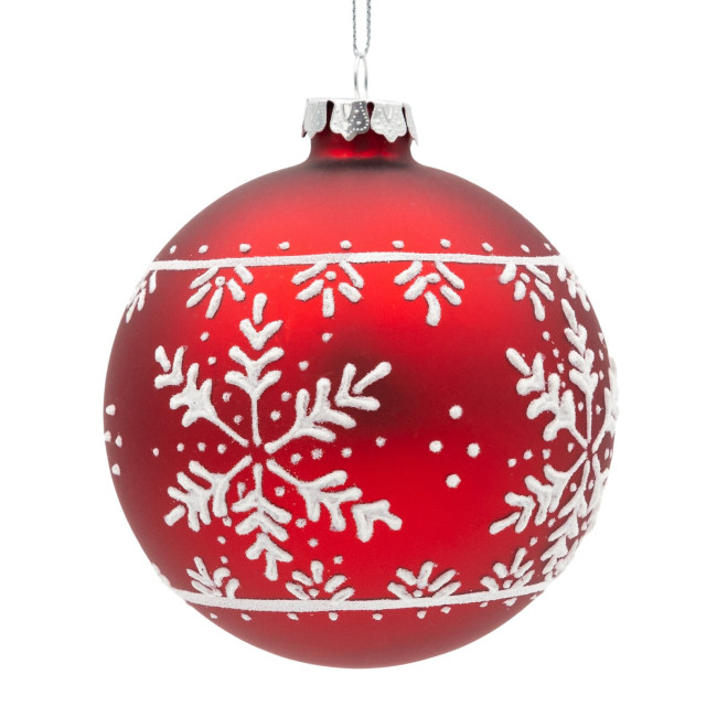 Závesná vianočná dekorácia CHRISTMAS 569 biela / červená (4 ks)