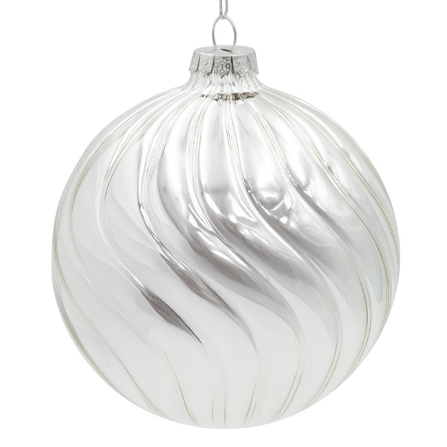 Závesná vianočná dekorácia CHRISTMAS 580 strieborná (4 ks)