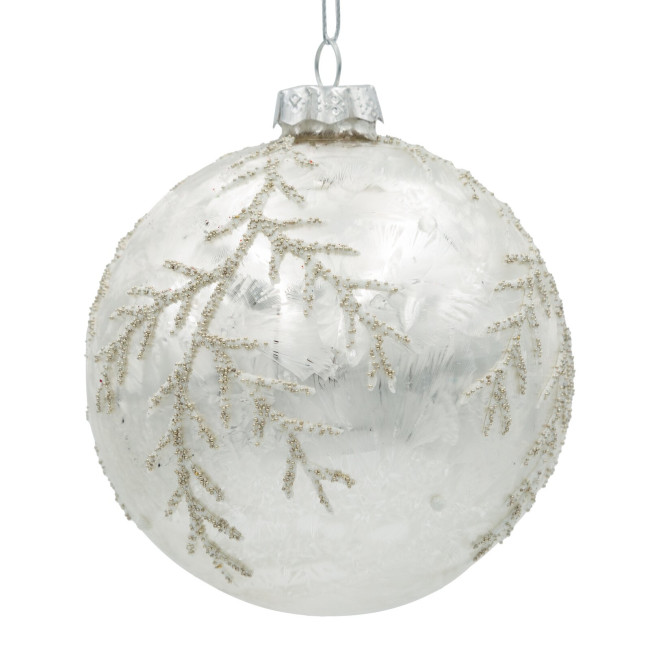 Závesná vianočná dekorácia CHRISTMAS 549 strieborná (4 ks)