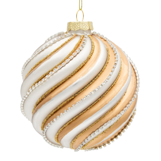 Závesná vianočná dekorácia CHRISTMAS 548 zlatá / strieborná (4 ks)