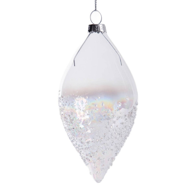 Vianočná ozdoba FJER mrazené sklo 711541