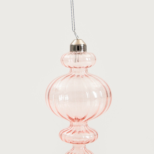 Závesná vianočná dekorácia ROLLIS ružová 751929