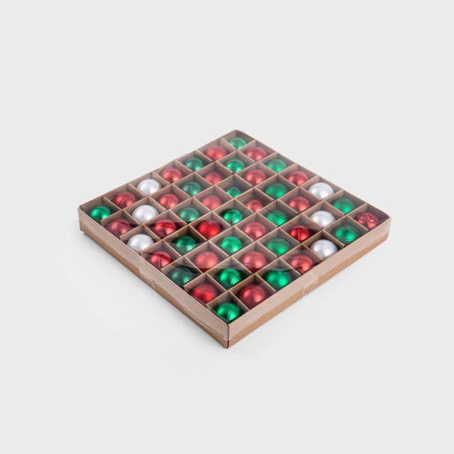 Vianočné guľky GERONI farebné 714511 (48ks)