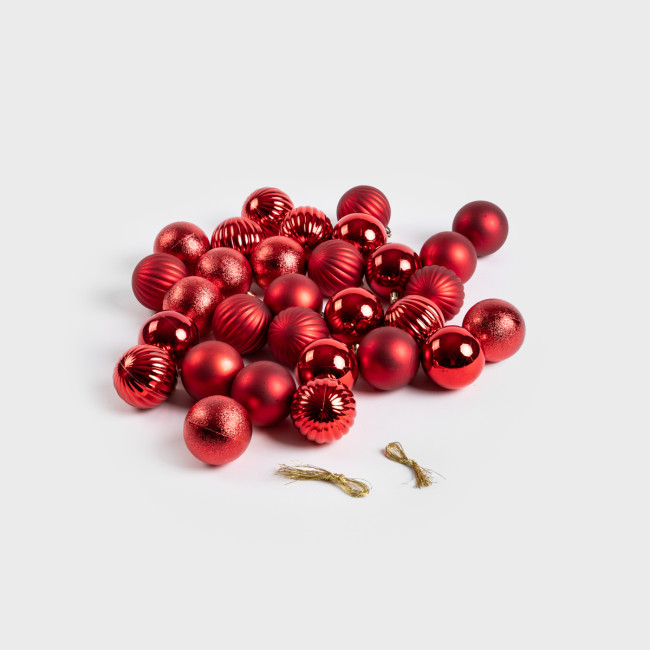 Závesná vianočná dekorácia RIJA červená 713453 (30 ks)
