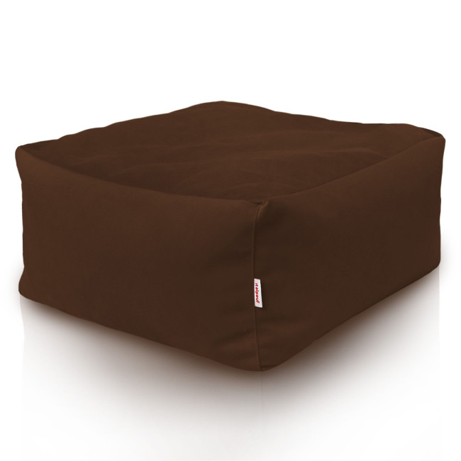 Podnožka štvorcová plyš - Hnedá