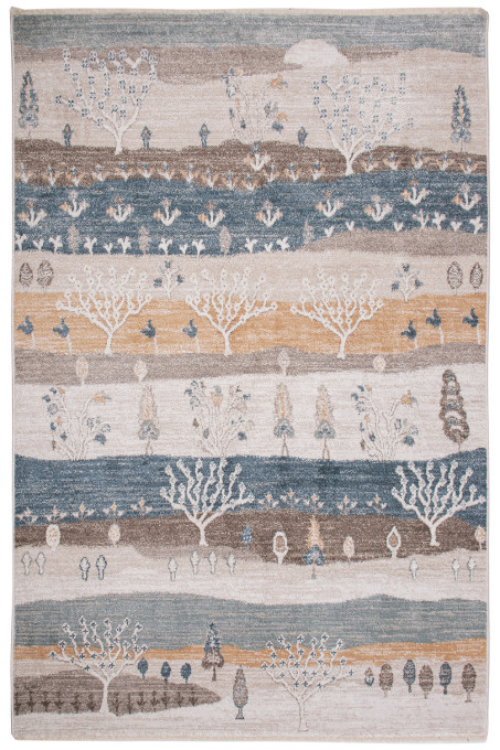 Koberec CAMILLA 1239 modrý / béžový