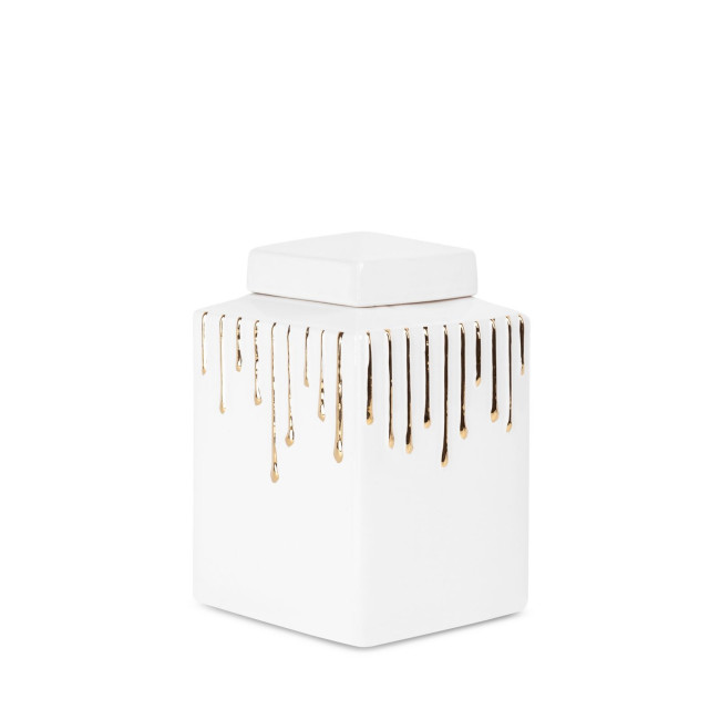 Nádoba LUIS 01 biela / zlatá