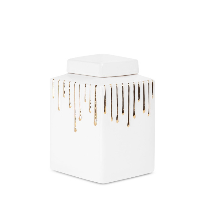 Nádoba LUIS 02 biela / zlatá