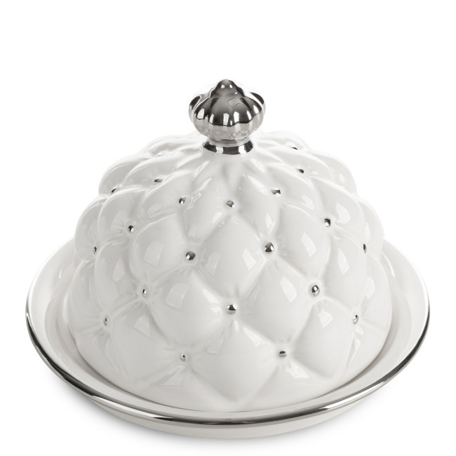 Podnos s vekom ADORE 01 biely / strieborný