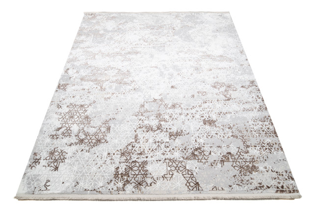Koberec SAHARA K918D SH svetlosivý / biely
