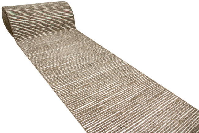 Behúň Mix 40912-80 hnedý / krémový, pruhy