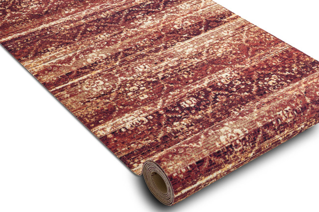 Protišmykový behúň DIGITAL - BERGEN bordový / béžový