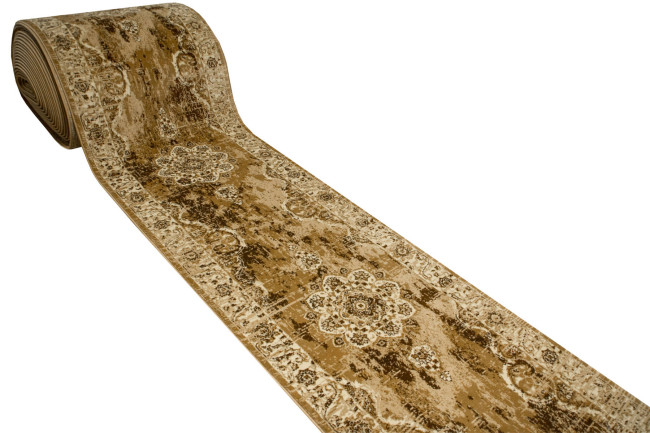 Behúň Super Rose 7094A ornament, béžový / hnedý