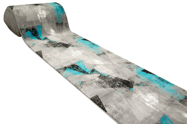 Behúň Victoria B885A tmavosivý / tyrkysový