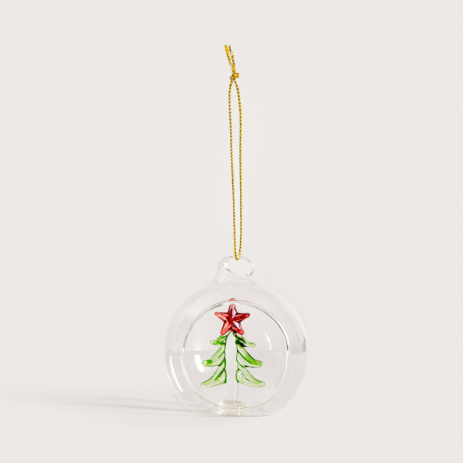 Závesná vianočná dekorácia GLARS s vianočným stromčekom 757488
